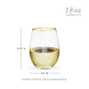 Starlight Stemless Wine Glasses, Set of 2