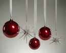 Glass 3D Snowflake - Clear and Silver - Large - Final Sale