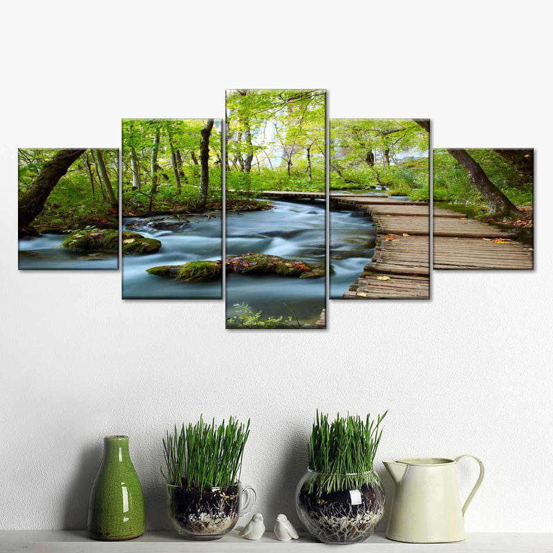 Boardwalk In The Forest Wall Art