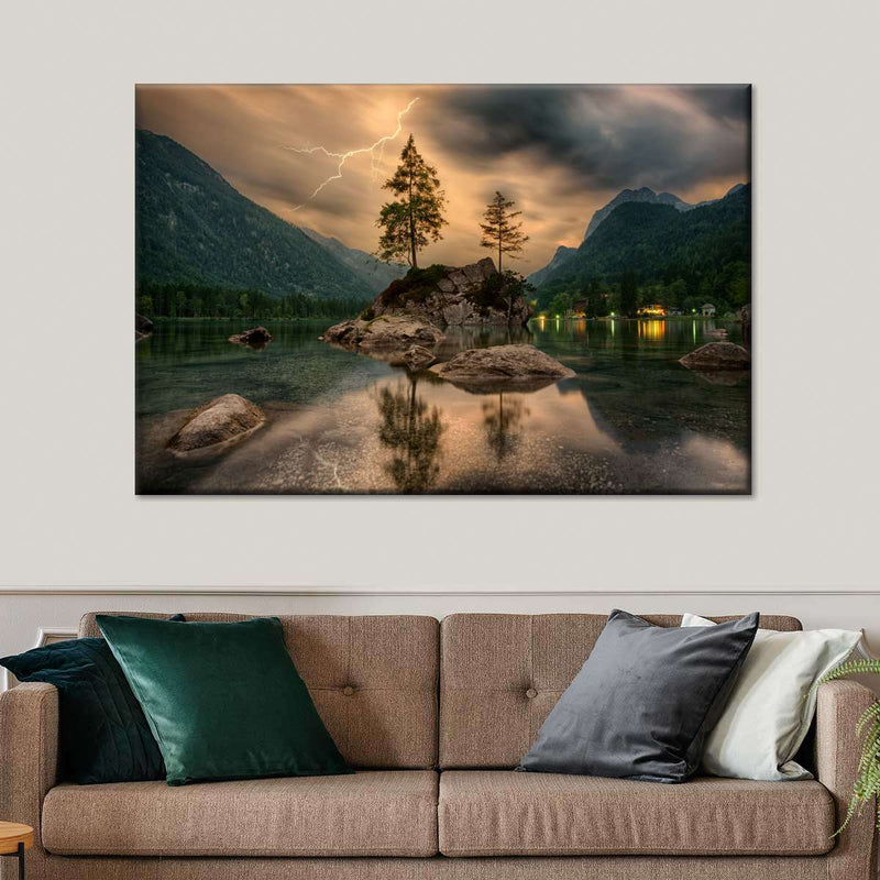 Magical Lakeside Mountain Wall Art