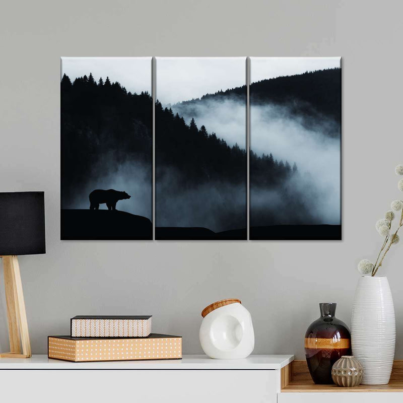 Foggy Mountain Bear Wall Art