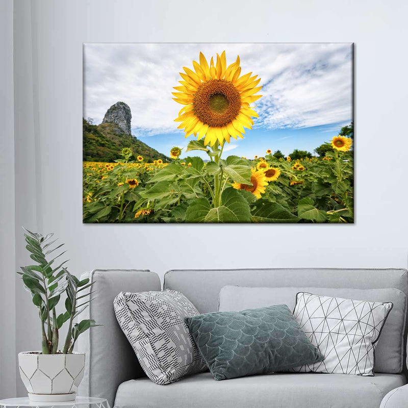 Golden Sunflower Wall Art