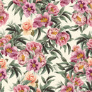 Stylish White Wallpaper with Flowers Fashionable