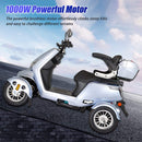Zvg Heavy-Duty 1000W 60V/20AH 330LBS Four-Wheel All-Terrain Travel Mobility Scooter [SN-4L] (SAK97245)