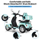 Zvg Heavy-Duty 800W 60V20AH Four Wheel All-Terrain Travel Mobility Scooter For Adults And Seniors, 500LBS (SAK97156)