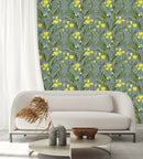 Stylish Grey Wallpaper with Tulips Tasteful
