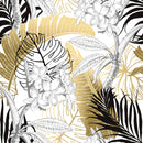 Black and Gold Leaves Wallpaper