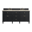 James Martin Lorelai 72" Double Bathroom Vanity, Black Onyx