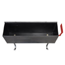 Antique Silver American Flag Metal Wall Mounted Mailbox with Hangers