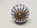 Drawer Pull White and  Gold