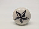 Drawer Pull Black and White Star