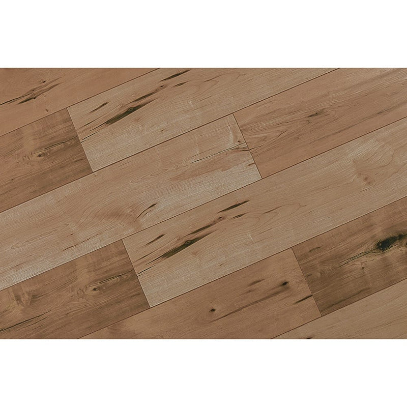 12mm laminate flooring new town collection almond tempest AC3 textured click-lock angle view