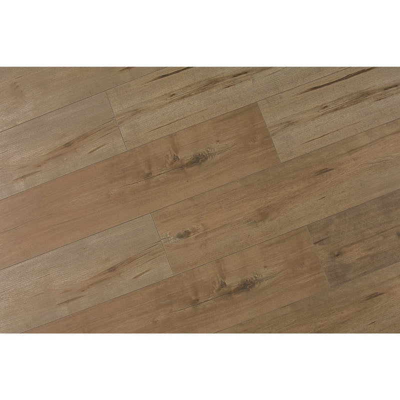 12mm laminate flooring new town collection casa ella AC3 textured click-lock top angled view