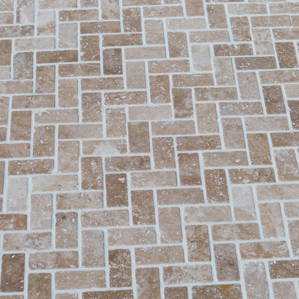 Herringbone Travertine Flooring In Norway Design photo