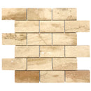 2x4 patara travertine mosaic on 12x12 mesh product view