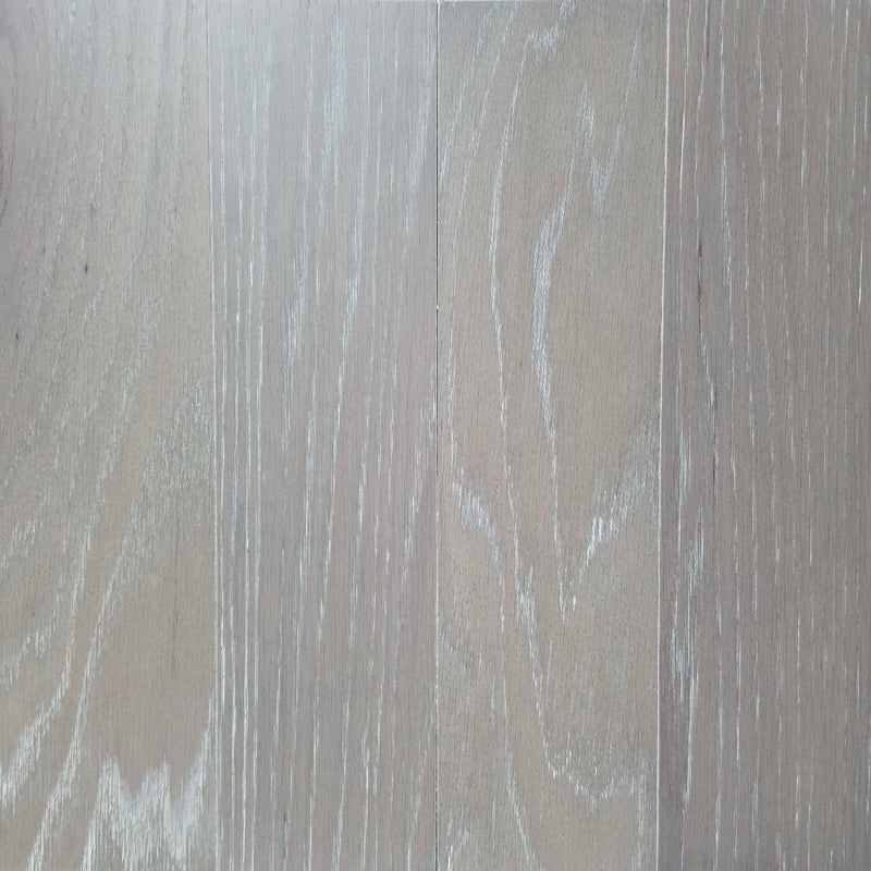 Engineered Wood 5" Wide, 48" RL, 1/2" Red Oak Platinum Gray Cerused Wirebrushed Floors - Bellfloor Collection product shot tile view