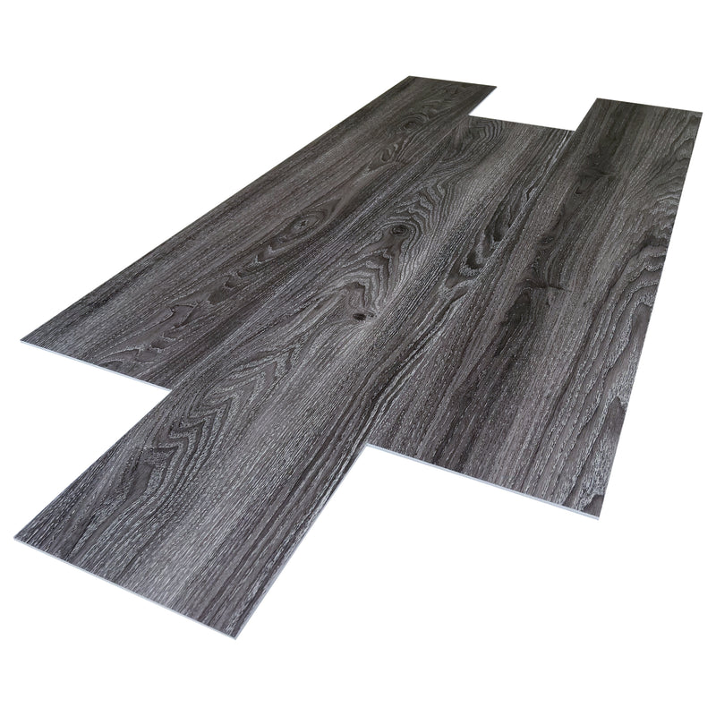 9x48 water resistant loose lay gauntlet grey luxury vinyl plank flooring  dekorman collection DW3153 product shot profile view