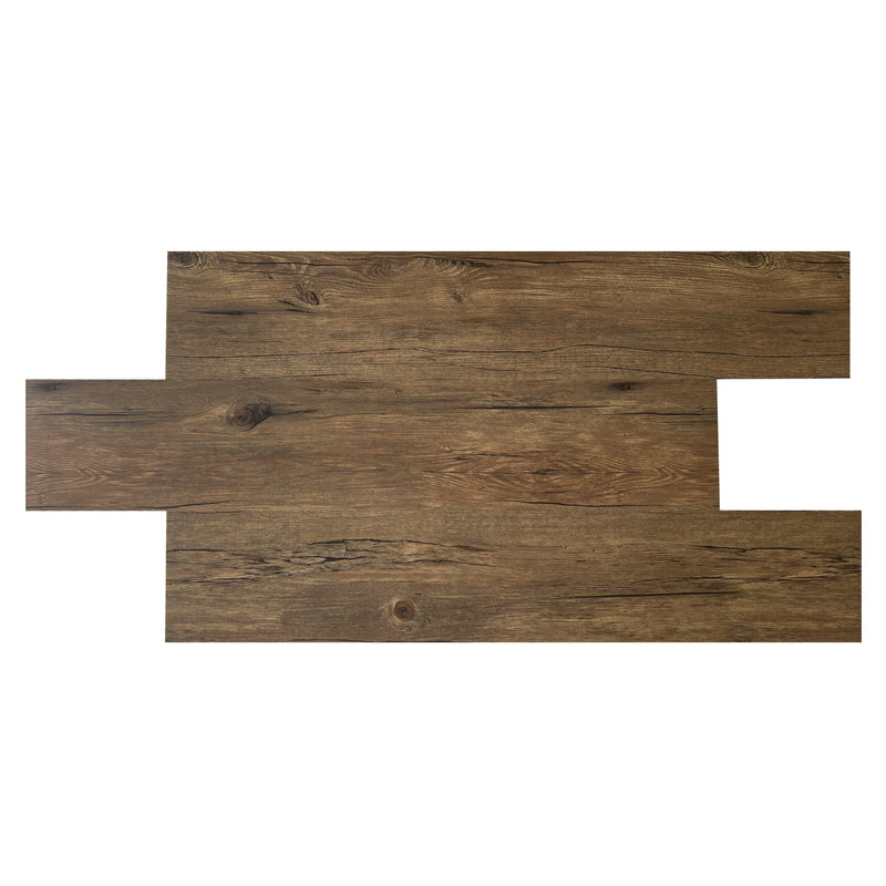 9x48 water resistant loose lay russet brown luxury vinyl plank flooring  dekorman collection DW1160 product shot profile view 2