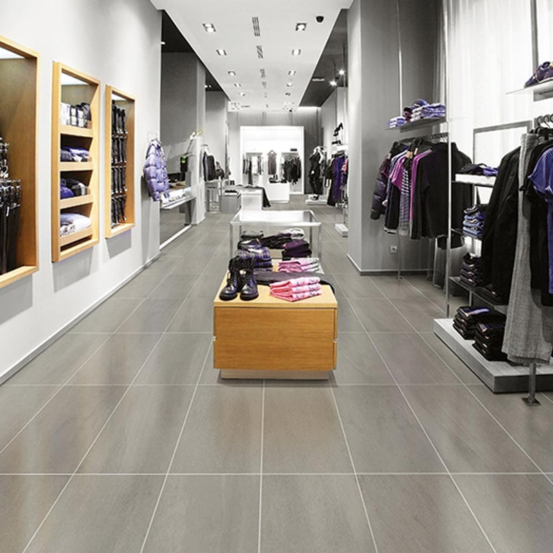 A lier olive grey honed porcelain floor and wall tile liberty us collection LUSIRG1224164 product shot shopping mall view