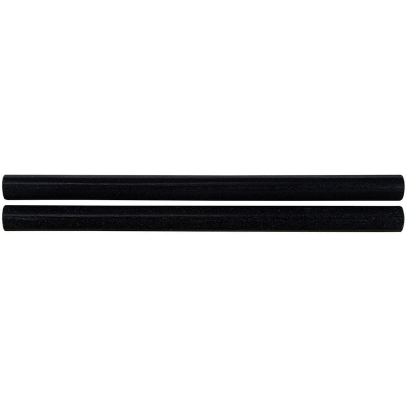 Absolute black pencil molding 34x12 polished granite wall tile THDW1-MP-BLA product shot multiple tiles top view