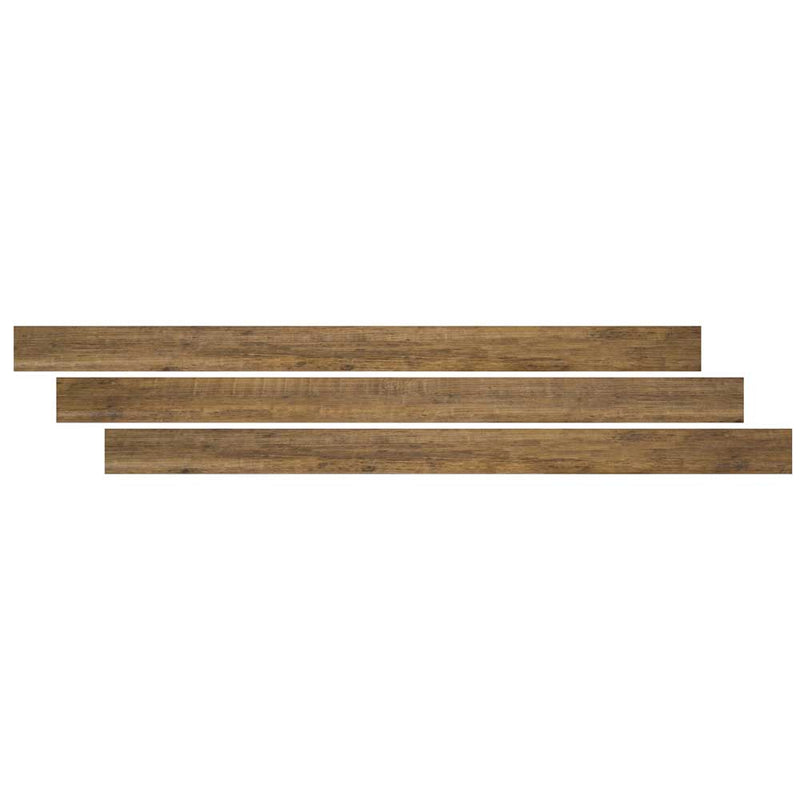 Aged hickory 34 thick x 2 34 wide x 94 length luxury vinyl stair nose molding VTTAGEHIC OSN product shot multiple tiles top view