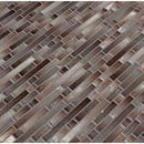 Akaya copper interlocking 11.75X12 glass mesh mounted mosaic tile SMOT-GLSIL-AKACOP8MM product shot multiple tiles angle view