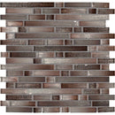 Akaya copper interlocking 11.75X12 glass mesh mounted mosaic tile SMOT-GLSIL-AKACOP8MM product shot multiple tiles close up view