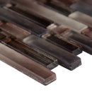 Akaya copper interlocking 11.75X12 glass mesh mounted mosaic tile SMOT-GLSIL-AKACOP8MM product shot profile view