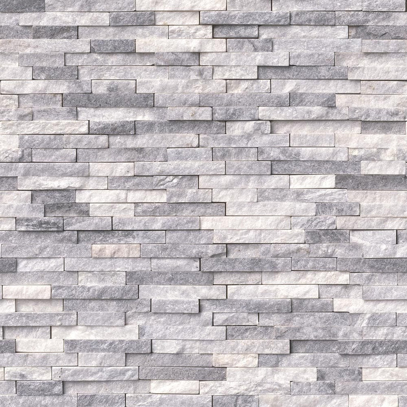 Alaska gray split face 11.81X12.4 marble mesh mounted mosaic tile SMOT-ALGRY-SFIL10MM product shot multiple tiles top view