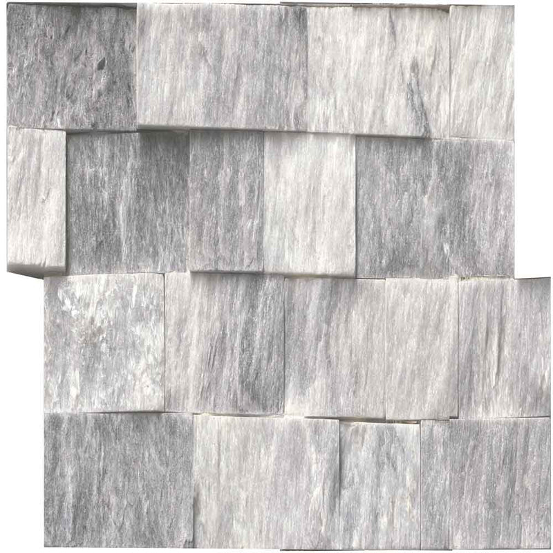 Alaska gray splitface ledger panel 6x24 natural marble wall tile LPNLMALAGRY624 product shot wall view