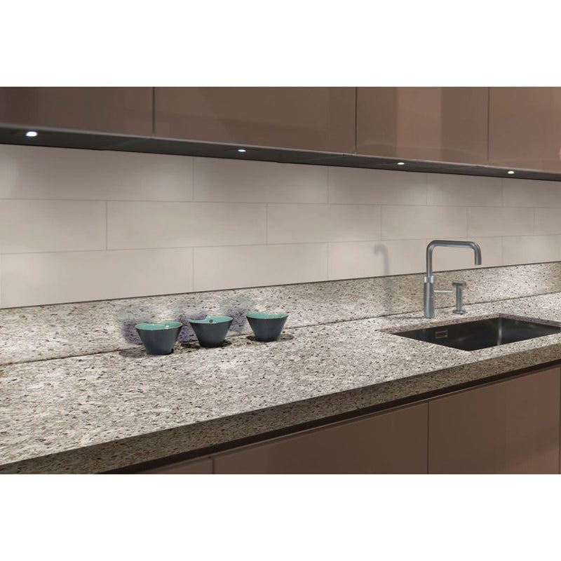 Almond glossy glazed ceramic wall tile msi collection NALMGLO4X16 product shot kitchen view