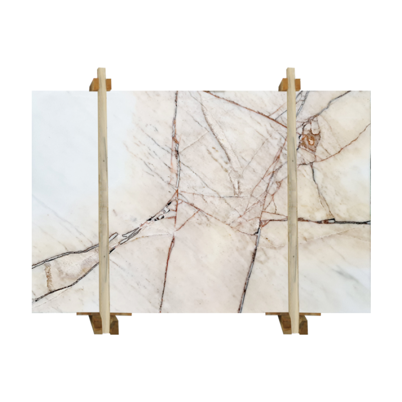 Angora light beige marble slabs polished 2cm front view