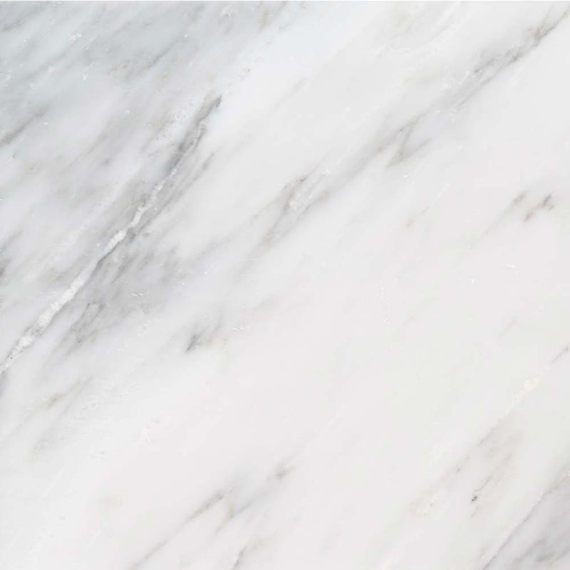 Arabescato carrara 18 x 18 honed marble floor and wall tile TARACAR18180.38H product shot one tile top view