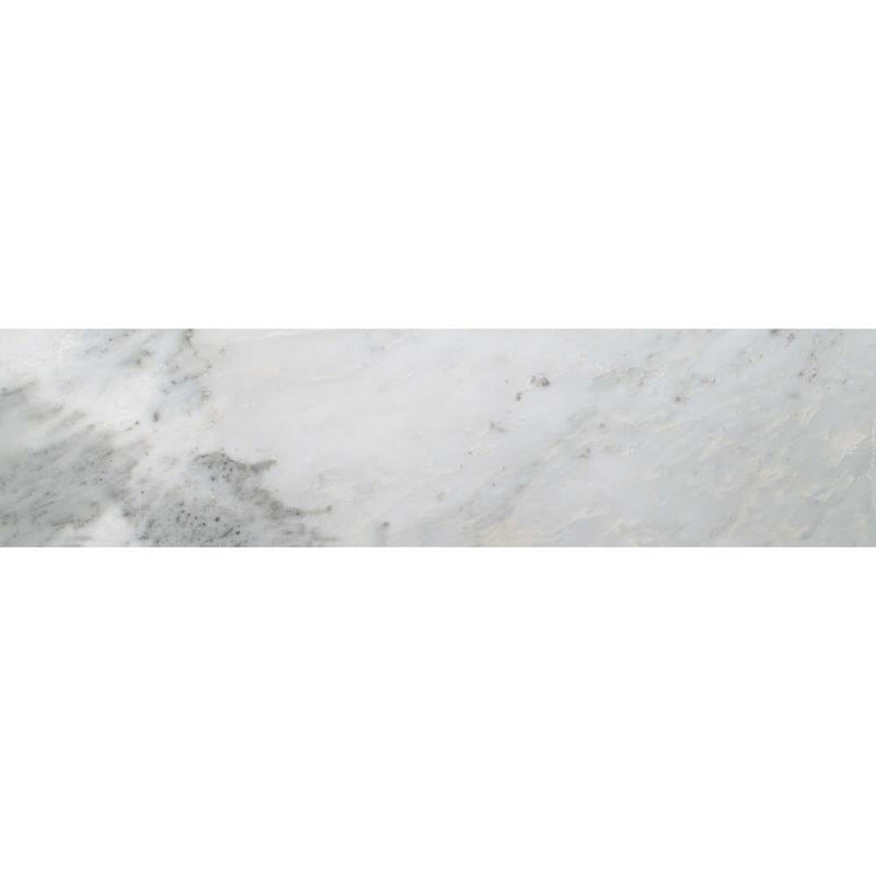 Arabescato carrara 6 in x 24 in honed marble floor and wall tile TARACAR6240.38P product shot one tile top view