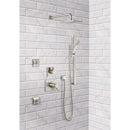 Arabescato carrara beveled 4 x 12 honed marble floor and wall tile TARACAR412HB product shot bath view