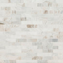 Arabescato venato white 2x6 honed marble subway mesh mounted mosaic tile SMOT-ARAVEN-2X6H product shot wall view