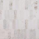 Arabescato venato white picket 11.73x12 honed marble mesh mounted mosaic tile SMOT-ARAVEN-PKH product shot wall view