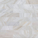 Athena gold 4x12 honed marble subway floor and wall tile TATHGOL412H product shot angle view