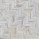 Athena gold chevron 11.81x11.81  honed marble mesh mounted mosaic tile SMOT-ATHGOL-CHEVH product shot angle view
