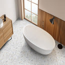 Athena gold geometrica 12x12 honed marble mesh mounted mosaic tile SMOT-ATHGOL-GEOH room shot bathroom view