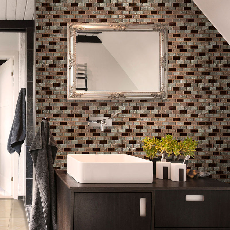 Ayres blend 12 in x 12 in glass meshmounted mosaic tile SMOT-GLBRK-AB8M product shot bathroom view