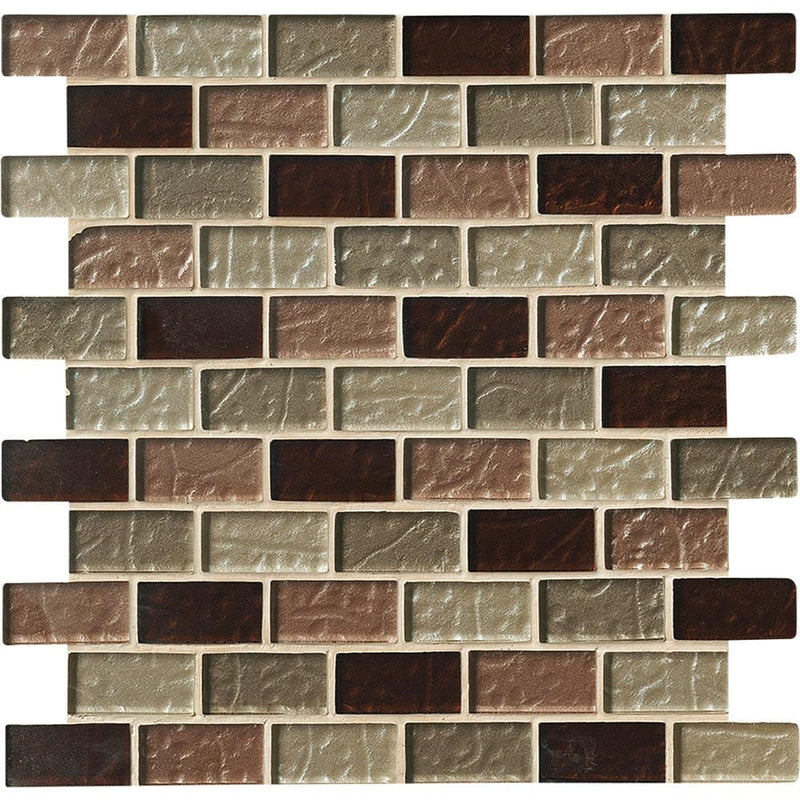 Ayres blend 12X12 glass mesh mounted mosaic tile SMOT-GLBRK-AB8M product shot multiple tiles close up view