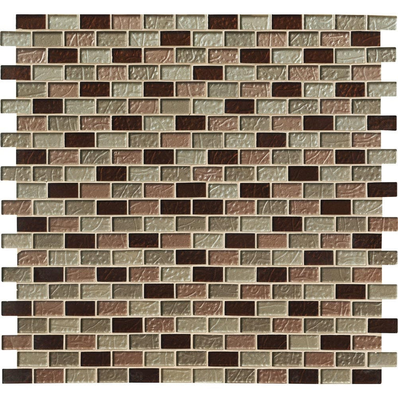Ayres blend 12X12 glass mesh mounted mosaic tile SMOT-GLBRK-AB8M product shot multiple tiles top view