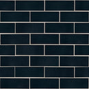 Bay blue glazed 4x12 handcrafted ceramic wall tile SMOT-PT-BAYBLU412 product shot wall view