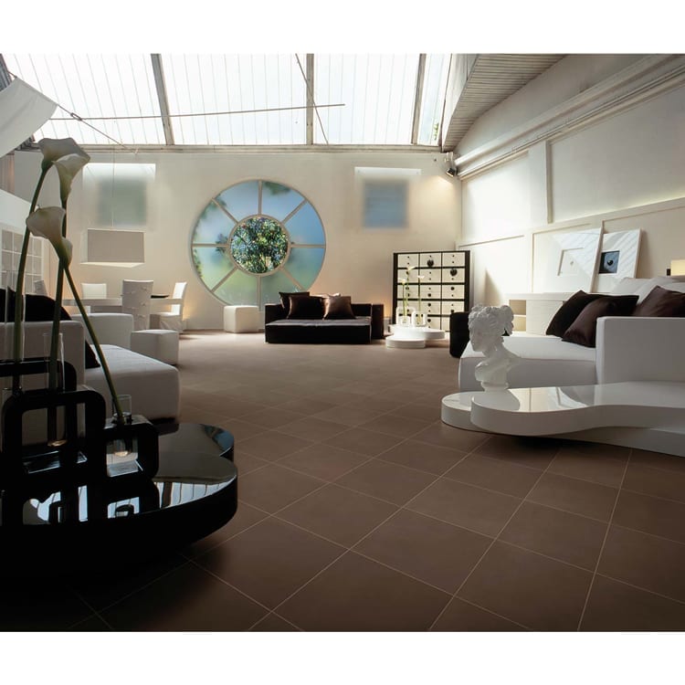 Bella Via Porcelain Tile Dom Noce Matte 12x24 On Floor Contemporary Living Room