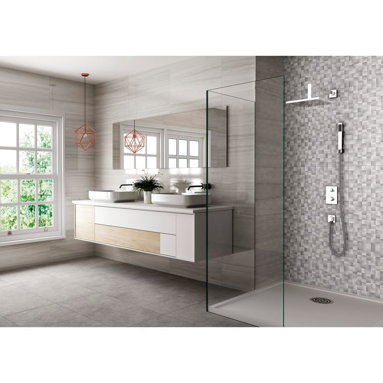Bella Via Porcelain Tile Kerela Collection Grey Matte 12x24 Modern Bathroom