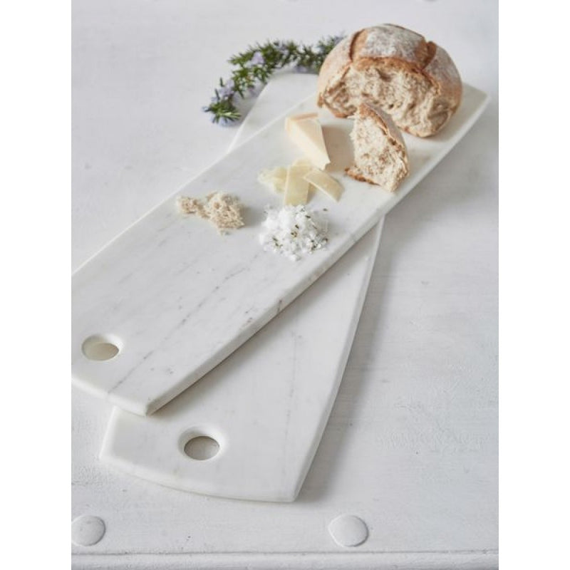 Bianco Carrara genuine white marble cheese serving board charcutorie platter cheese and bread on it