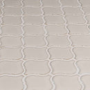 Bianco arabesque 9.84X10.63 glazed ceramic mesh mounted mosaic tile SMOT-PT-BIANCO-ARABESQ product shot multiple tiles angle view