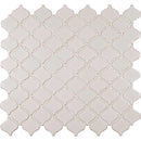 Bianco arabesque 9.84X10.63 glazed ceramic mesh mounted mosaic tile SMOT-PT-BIANCO-ARABESQ product shot multiple tiles top view