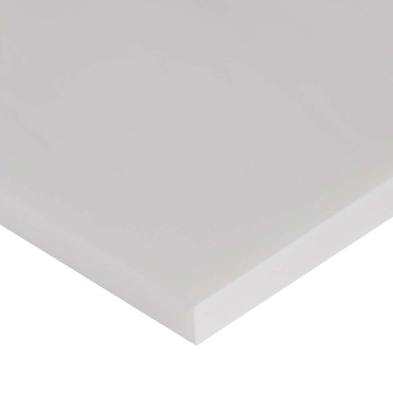 Bianco dolomite 4 x 12 polished floor and wall marble tile TBIANDOL412P product shot profile view